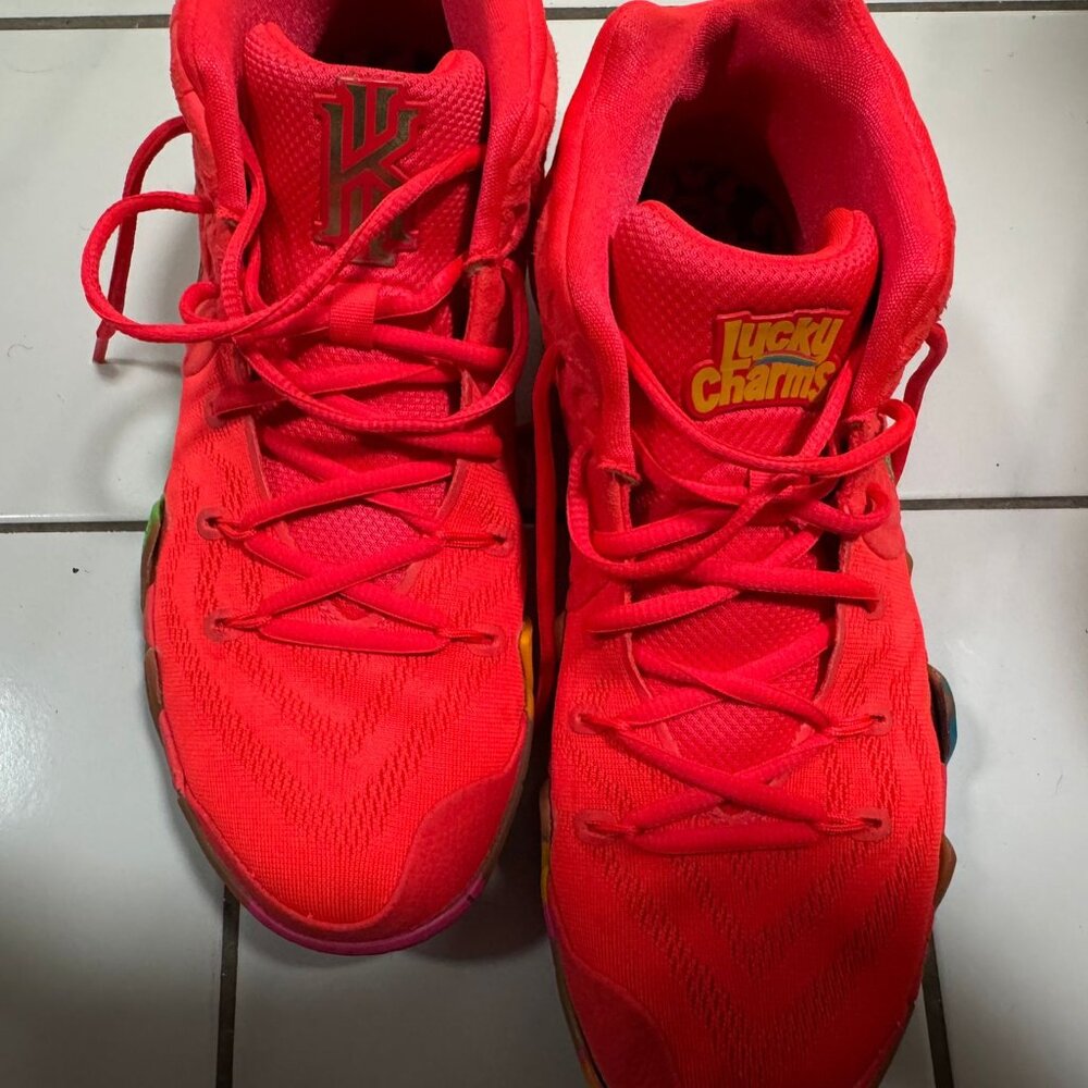 Nike Kyrie 4 Lucky Charms Red Sneakers Men’s 9.5 | Rare Basketball Shoes